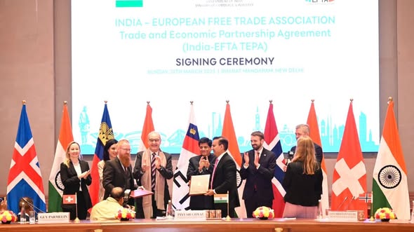 India–EFTA Trade and Economic Partnership Agreement (TEPA) Comes into Force on 01 Oct 2025